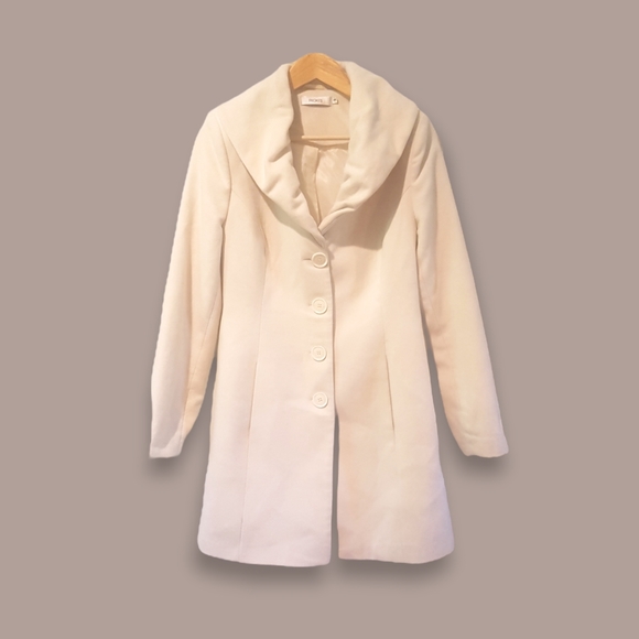 💫HOST PICK💫❤ White Pea Coat size medium - Picture 1 of 4